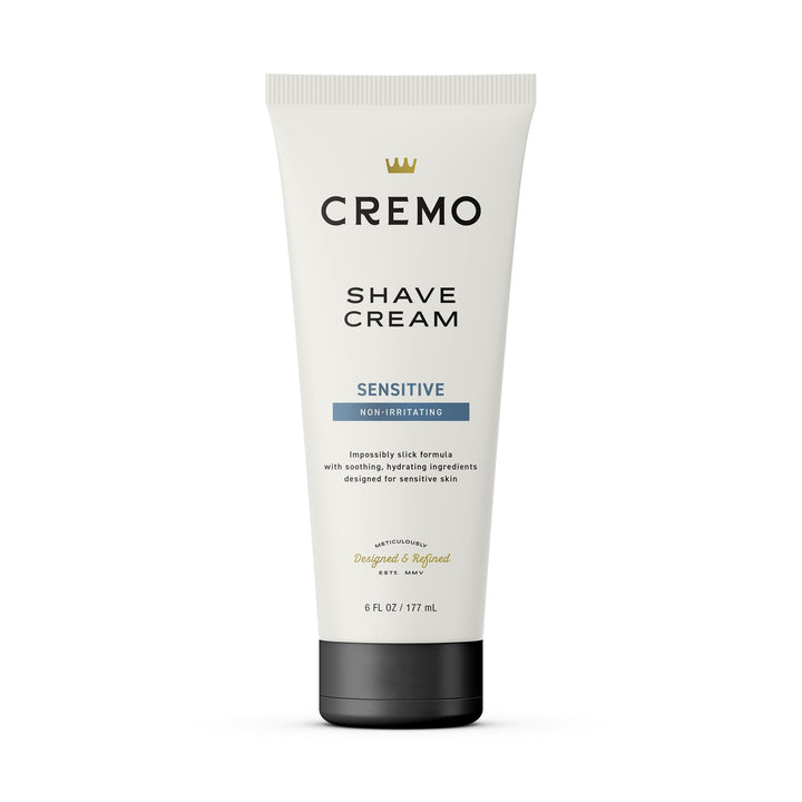 Cremo Sensitive Shave Cream, Astonishingly Superior Ultra-Slick Shaving Cream for Men, Fights Nicks, Cuts and Razor Burn, 6 Fl Oz