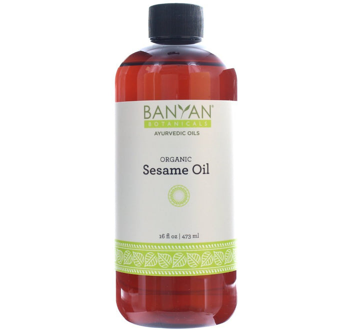 Banyan Botanicals Sesame Oil, Certified Organic, 16 oz - Pure, Unrefined - The Most Traditional of All Oils Used in Ayurveda, Good for Vata and Kapha