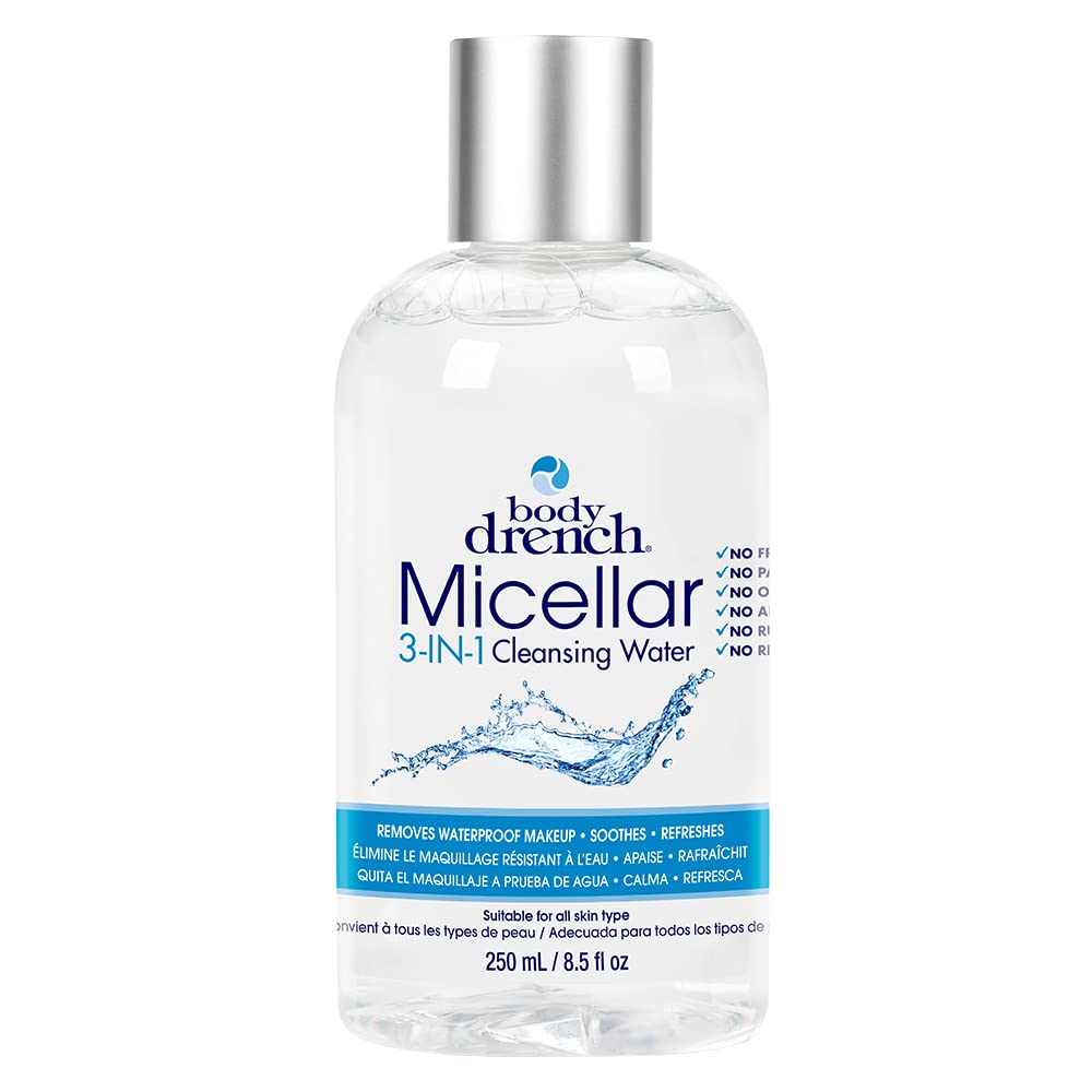 Body Drench Micellar 3-In-1 Cleansing Water Removes Waterproof Makeup, 8.5 fl oz