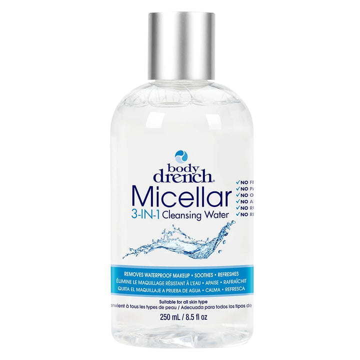 Body Drench Micellar 3-In-1 Cleansing Water ââ‚¬â€œ Removes Waterproof Makeup, 8.5 fl oz
