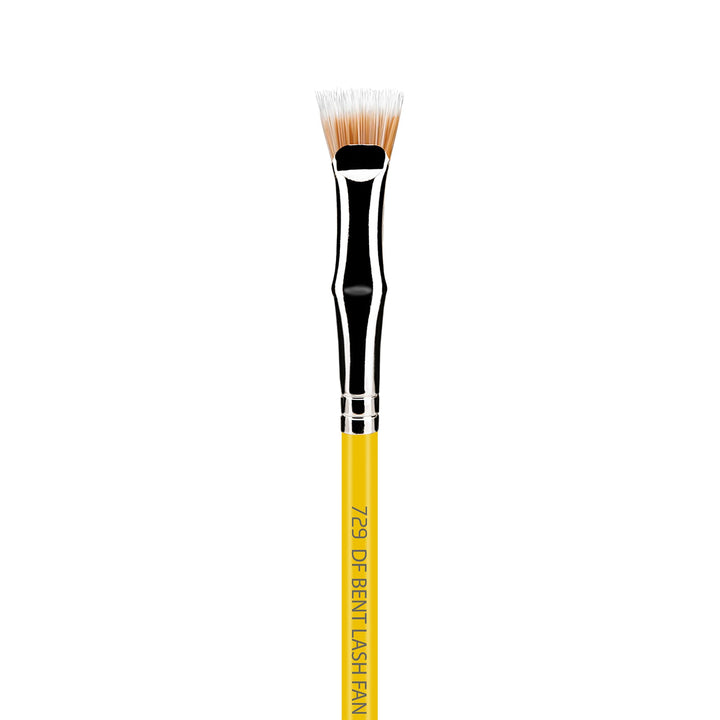 Bdellium Tools Professional Makeup Brush Studio Line - Duet Fiber Bent Mascara Fan 729
