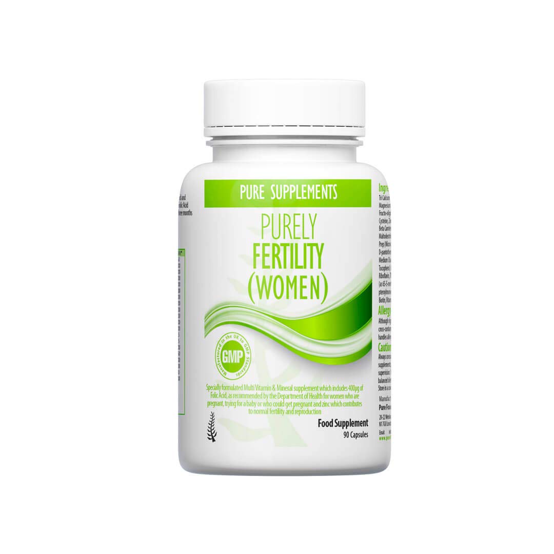 Fertility Supplements for Women | Complete Fertility Support Supplement | 400µg Folic Acid, Iron, Selenium, Zinc, Vitamins A, D3, E, C, etc