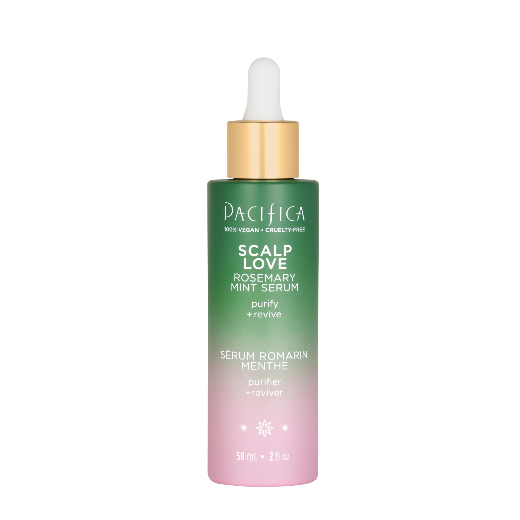 Pacifica Beauty Scalp Love Rosemary Mint Serum Purifies Revives Scalp Vegan CrueltyFree, Clear, 2 Fl Oz