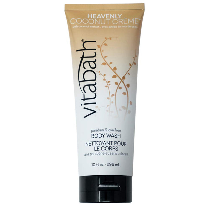 Vitabath Heavenly Coconut CrÃƒ¨me Body Wash Moisturizing Bath & Shower Cleanser Infused with Vanilla & Sugar - Cruelty-Free, Paraben-Free - 10 oz