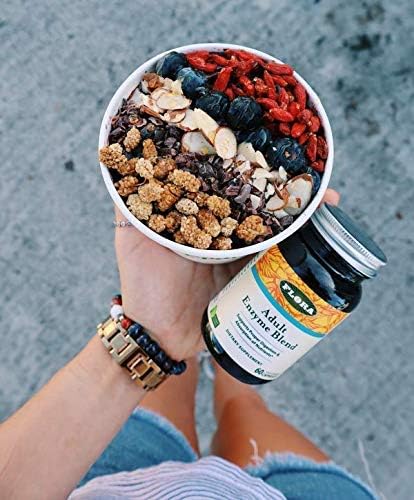 Flora - Adult Enzyme Blend, Aids in Digestion, Enhances Digestion & Absorption of Nutrients, 60 Vegetarian Capsules