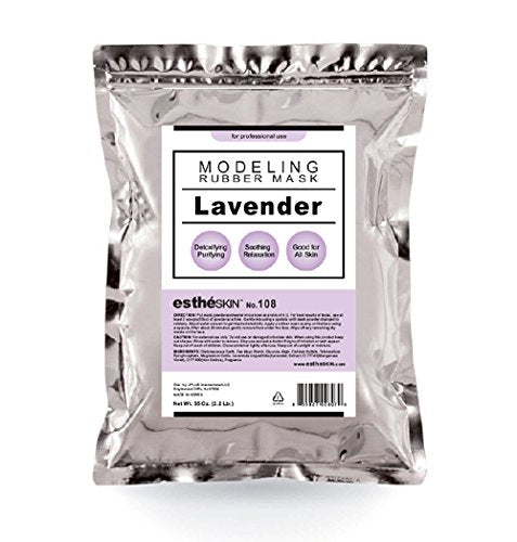 estheSKIN No.108 Lavender Modeling Mask Powder for Professional Facial Treatment, 35 Oz.