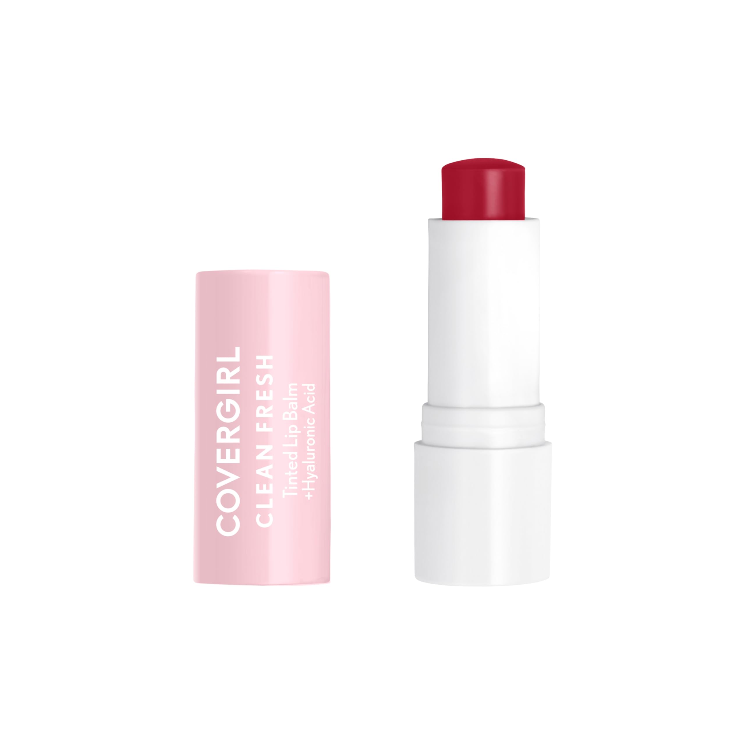 CoverGirl Clean Fresh Tinted Lip Balm, Vegan Formula, Hydrating, Natural Finish, Cruelty Free, Cherry-Ish You, 1 Count