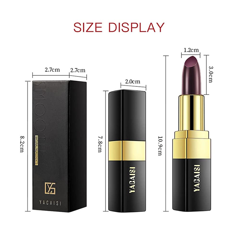 Go Ho Black Color Changing Magic Lipstick,Natural Lip Stain Gloss Moisturizing Long Lasting Lip Balm Labiales Magicos Nutritious Lipstick For Women(Black Rose Changing Red)