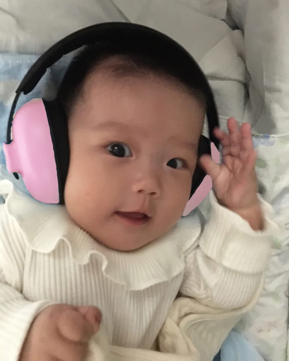 Baby Noise Cancelling Headphones Infant Ear Protection Comfortable Noise Reduction Ear Muffs for Babies Toddler 1 Months to 2 Years, Pink