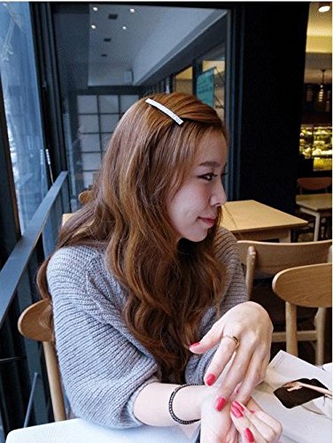 Silver: Mandi Home Gold, Silver Tone French Barrette Hair Clips, 2.76 Inch, Rhinestone Crystal Hair Pins Bow Prong Girl Hair Barrette Bows, 2 Pack (Silver)