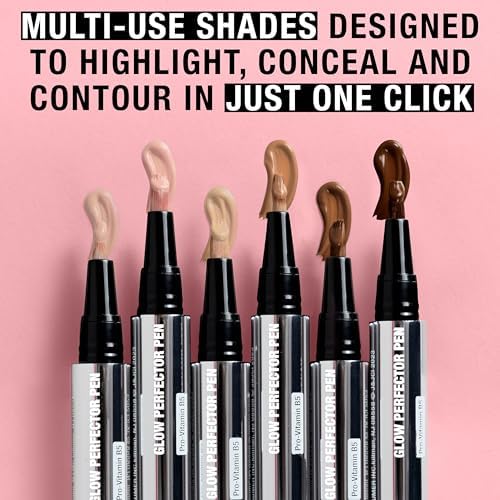 Neutrogena Healthy Skin Glow Perfector Pen, Lightweight Brightening Concealer Pen with Pro-Vitamin B5 & Vitamin E to Brighten Darkness & Dullness for a Natural, Radiant Highlight, Fair, .1 oz