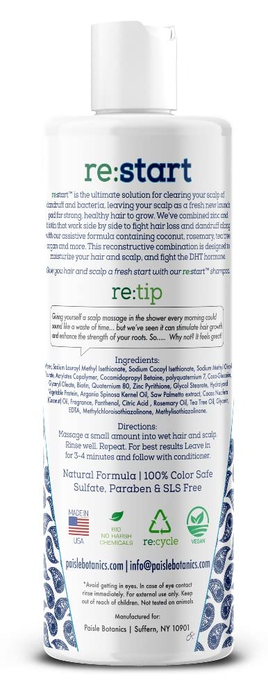 Anti Dandruff Shampoo for Men - Tea Tree Oil & Zinc Shampoo for Dandruff & Thinning Hair (8 OZ)