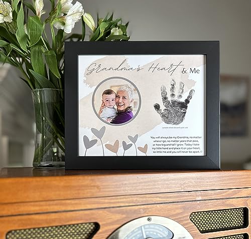 Baby Child Keepsake Handprint Frame for Grandma with Poetry - Loving Gift for Grandma for Christmas, Mother's Day- Made in USA