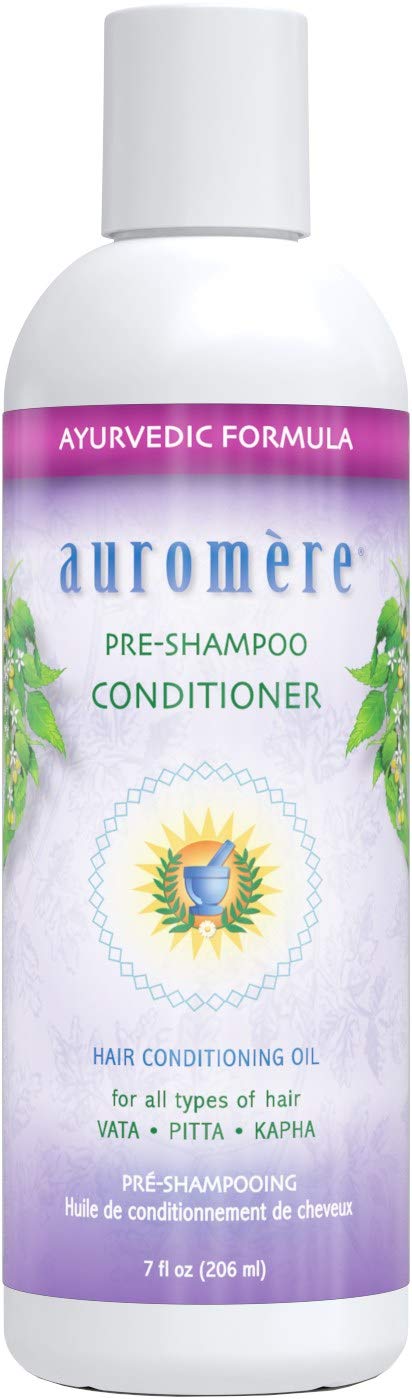 Auromere Ayurvedic Pre-Shampoo Conditioner - Vegan, Cruelty-Free, Non-GMO, Moisturizing, Paraben-Free, Sulfate-Free Hair Oil for All Hair Types (7 fl oz)