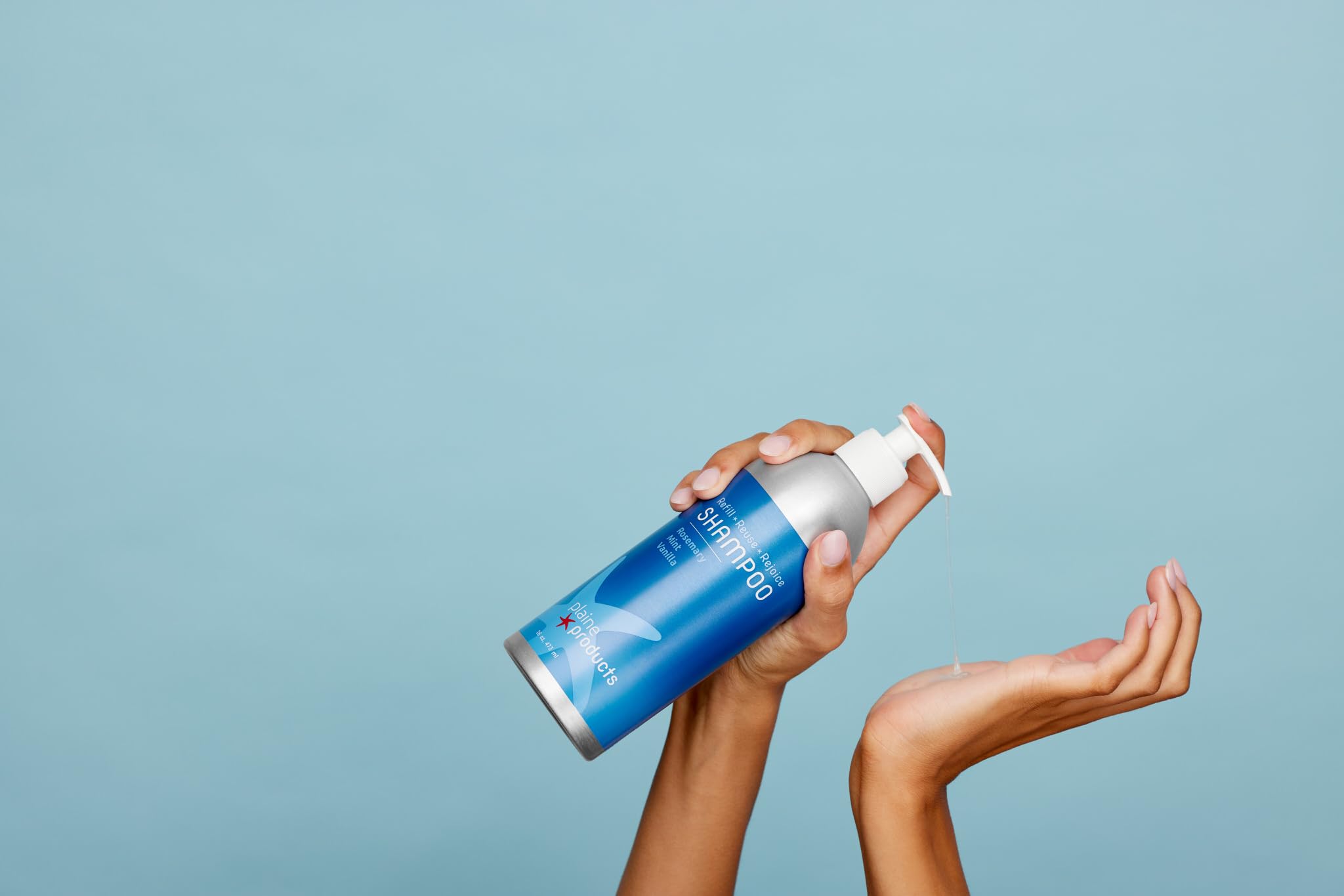 Shampoo + Conditioner: Rosemary, Mint, Vanilla, Returnable, Refillable, 16 oz (Original with pumps)