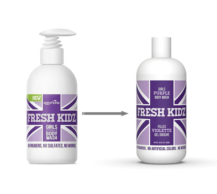 Keep It Kind Fresh Kidz Girls Purple Natural Body Wash 16.9 Fl Oz
