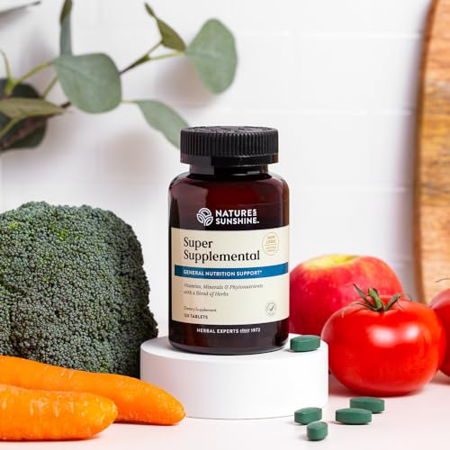 Nature's Sunshine Super Supplemental, 120 Tablets | Multivitamin for Men and Women Provides Vitamins, Minerals, Amino Acids, Herbs, Fruit Powders, Veggie Powders, and Carotenoids