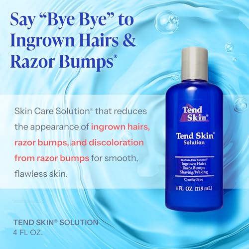 Tend Skin Razor Bump, Ingrown Hair Solution for Unsightly Razor Bumps, Ingrown Hair and Razor Burns, Post Shaving and Waxing Toner for Men and Women, Made in USA, 4 Oz