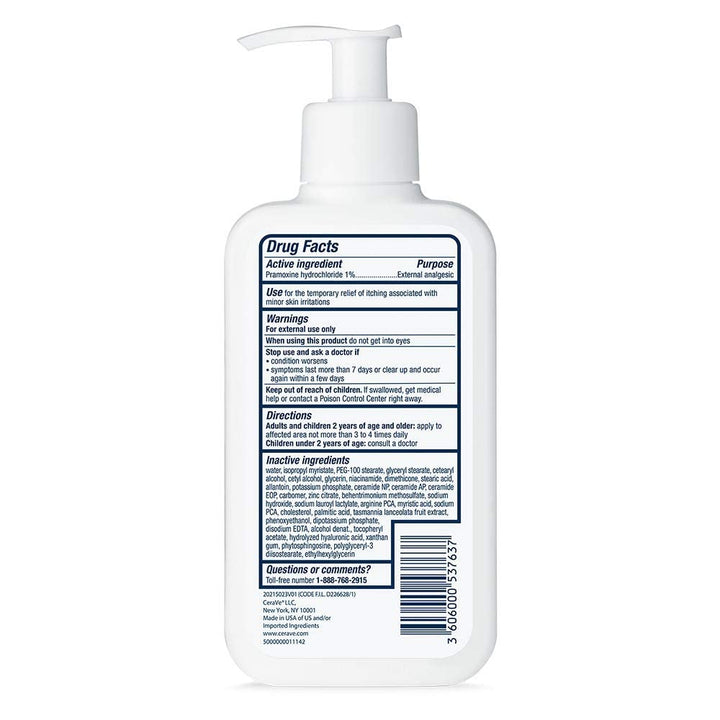CeraVe Moisturizing Lotion for Itch Relief | 8 Ounce | Dry Skin Itch Relief Lotion with Pramoxine Hydrochloride | Fragrance Free (Pack of 3)