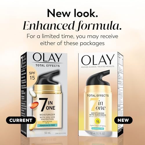 OLAY Total Effects 7-in-1 Anti-Aging Face Moisturizer with SPF 15, Fragrance-Free 1.7 oz