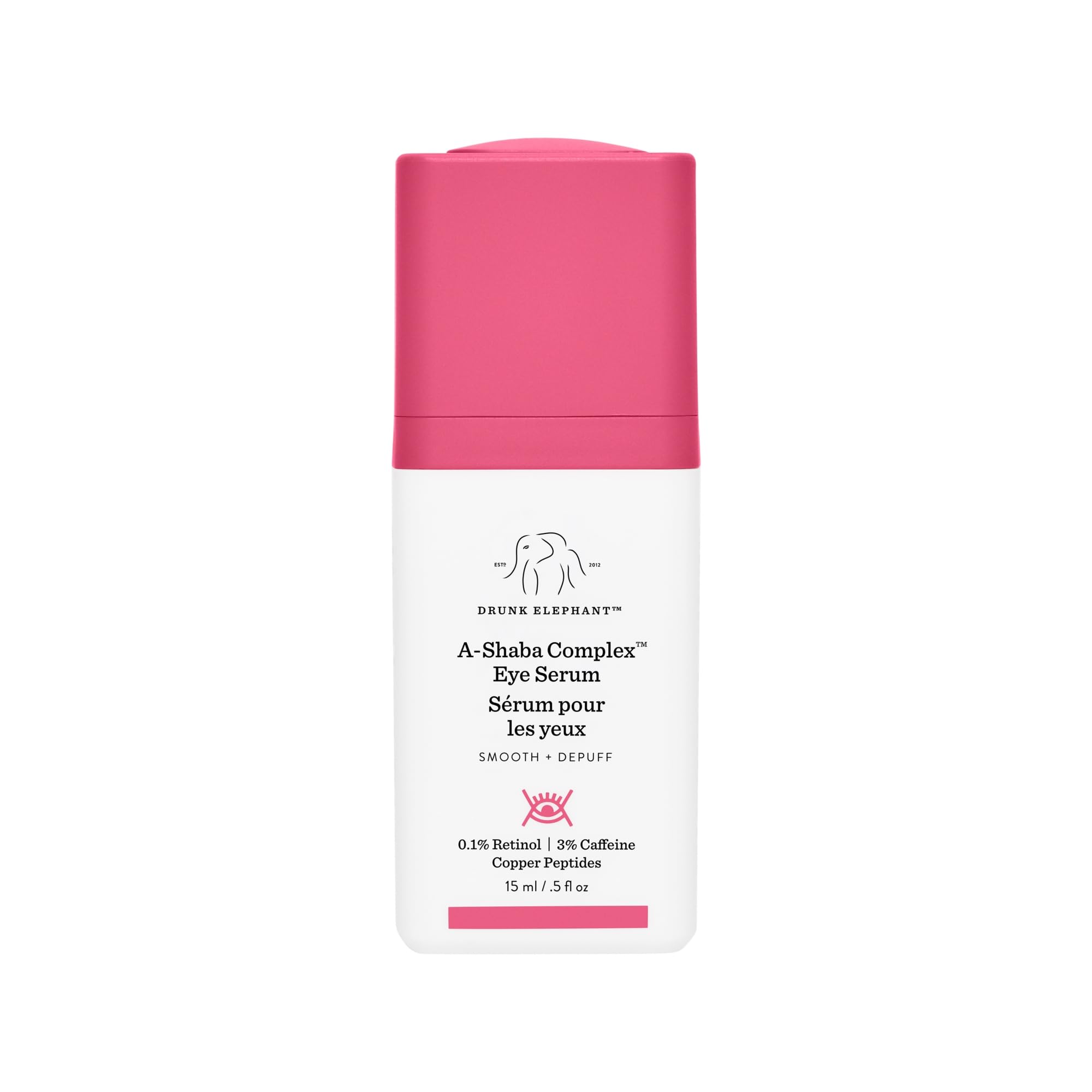 Drunk Elephant A-Shaba Complex Eye Serum with Deluxe Sample - 15ml .1% Retinol Eye Cream - 5ml Lala Retro Whipped Cream - Clean Clinical Skincare - Cruelty-Free - Dermatologist-Tested