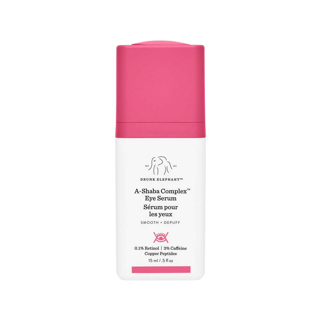 Drunk Elephant A-Shaba Complex Eye Serum with Deluxe Sample - 15ml .1% Retinol Eye Cream - 5ml Lala Retro Whipped Cream - Clean Clinical Skincare - Cruelty-Free - Dermatologist-Tested