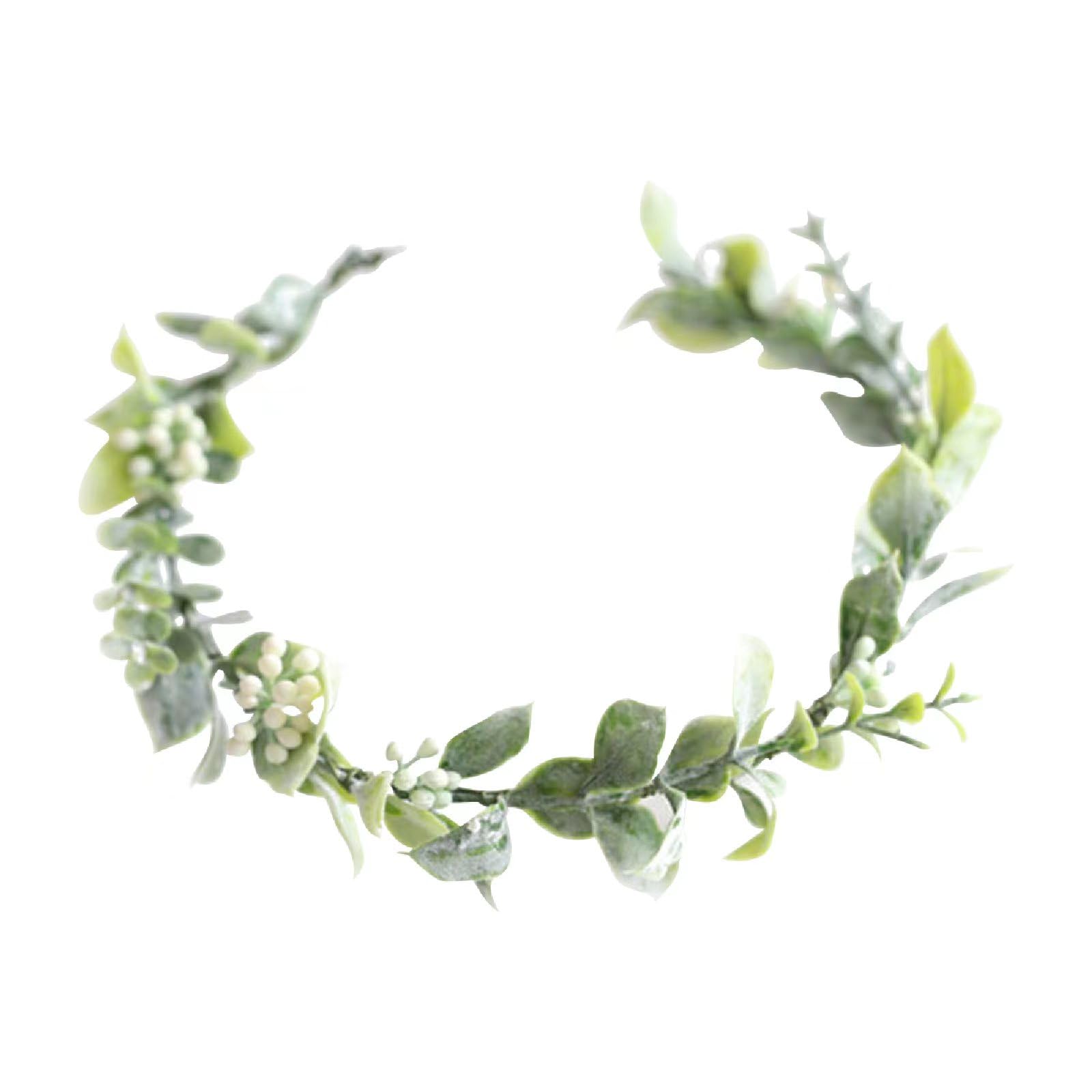 FIDDY898 Greenery Flora Crown Green Flower Crown Flora Head Piece