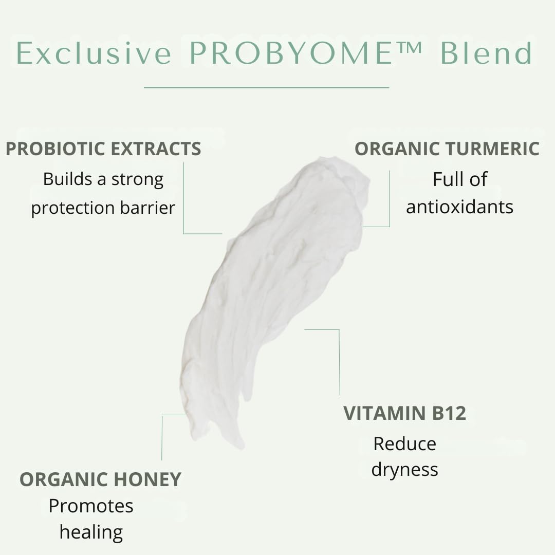 Yobee Body & Face Moisturizing Cream for Dry, Sensitive Skin | Probiotic extracts, Honey, Turmeric, Vitamin B12, Ceramides, Shea Butter | Fragrance Free | For Kids & Adults (1)