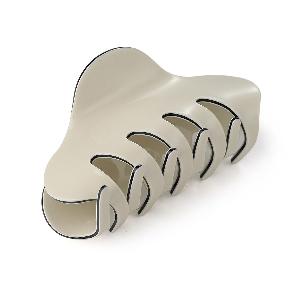 Beige: Liasun 3.3 Jelly Color Hair Claw Clip-Acrylic Strong Holding Power Hair Clips Hairgrip For Women And Girls Hair Barrettes For Medium Or Long Hair (Beige)