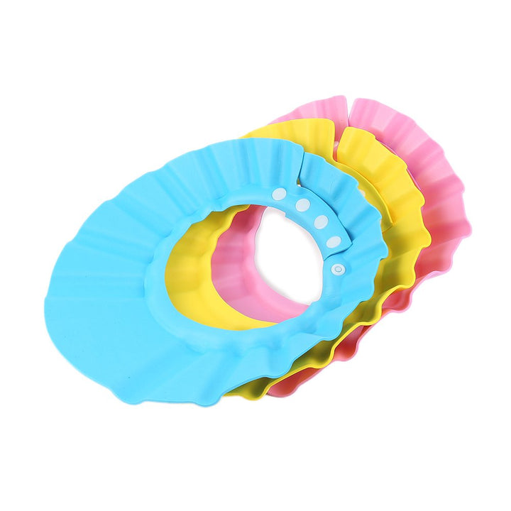 SUNTRADE Shampoo Shower Bathing Protection Bath Cap Adjustable Visor Hat for Toddler, Baby, Kids, Children,Set of 3