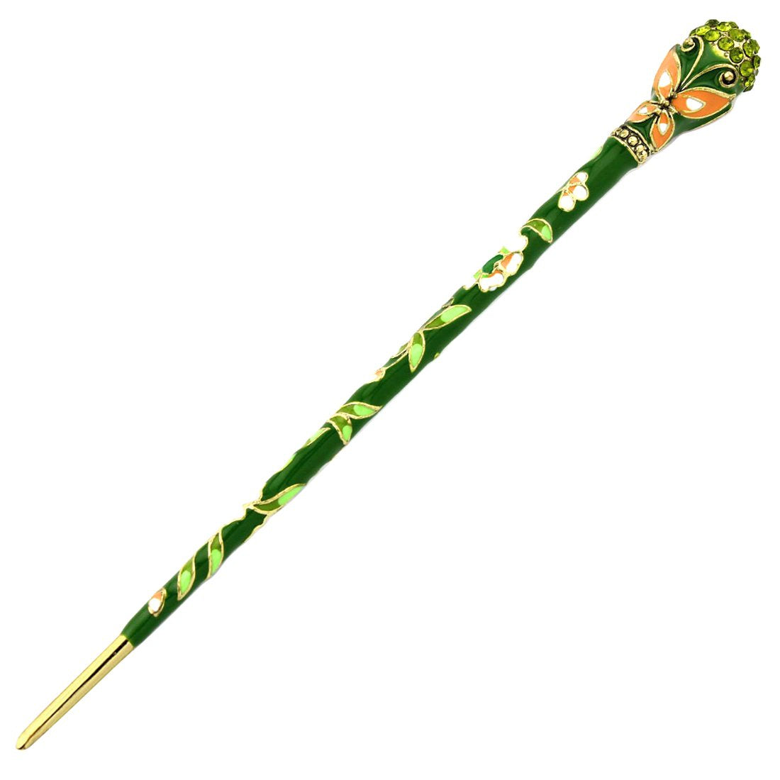 Fashion & Lifestyle 2 Count Hair Decor Chinese Traditional Style Hair Sticks Shawl Pins Picks Pics Forks for Women Girls Hair Updo Making Accessory 6 with Butterfly, Green
