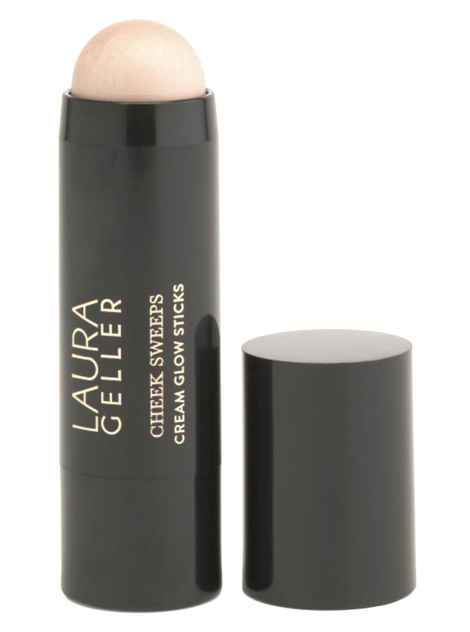 Laura Geller Cheek Sweeps Italian Marble Highlighter Cream Glow Stick - Marbleized in Shade: Glowing Impressions