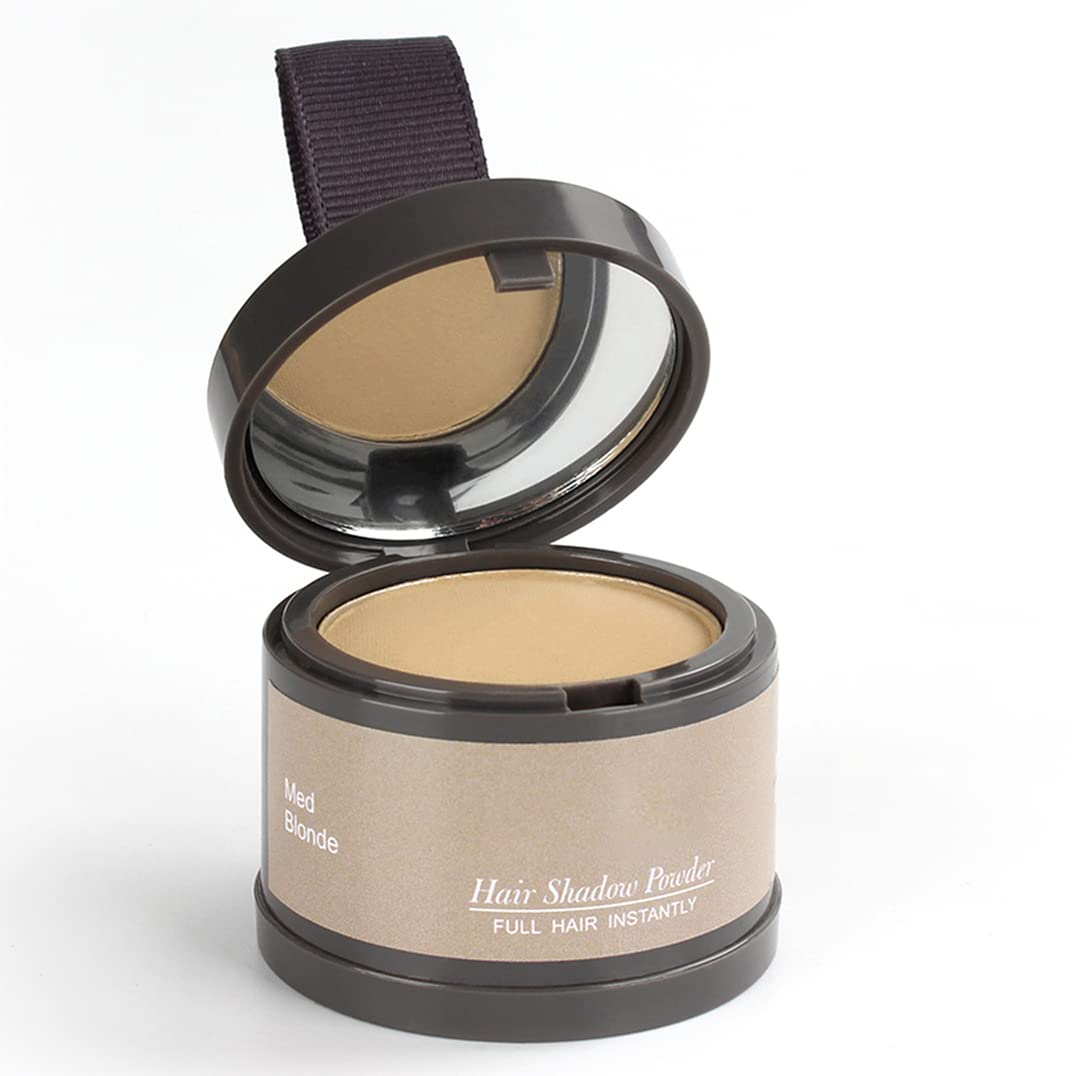 gowwim Hairline Powder (Med-Blonde) Instantly Hair Color Shadow Cover Gray Hair Root, Hair Touch-Up, Thin Hair Powder 0.14 Ounce