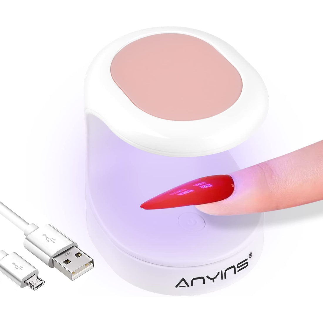 ANYINS Mini UV Light for Gel Nails, UV Light for Nails Nail Lamp Portable UV Nail Lamp 16W UV Lamp Professional UV Lamp for Gel Nails Innovative Nail Dryer for Nail Art