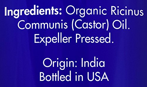 Organic, Castor Oil, Therapeutic Grade, for Constipation – 100% Pure, Castor Oil, Cold Pressed, Unrefined, in Glass Bottle, for Face, Hair Growth, Eyelashes, by Zongle Therapeutics, 4 OZ