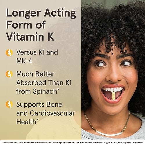 Jarrow Formulas MK-7 90 mcg - Bioactive Form of Vitamin K2-60 Servings (Softgels) - for Bone & Cardiovascular Health - Vitamin K2 MK-7 Dietary Supplement - K2 Vitamin Supplement MK-7 - Gluten Free