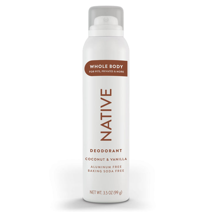 Native Whole Body Deodorant Spray Contains Naturally Derived Ingredients, Deodorant for Women & Men | 72 Hour Odor Protection, Aluminum Free with Coconut Oil and Shea Butter | Coconut & Vanilla