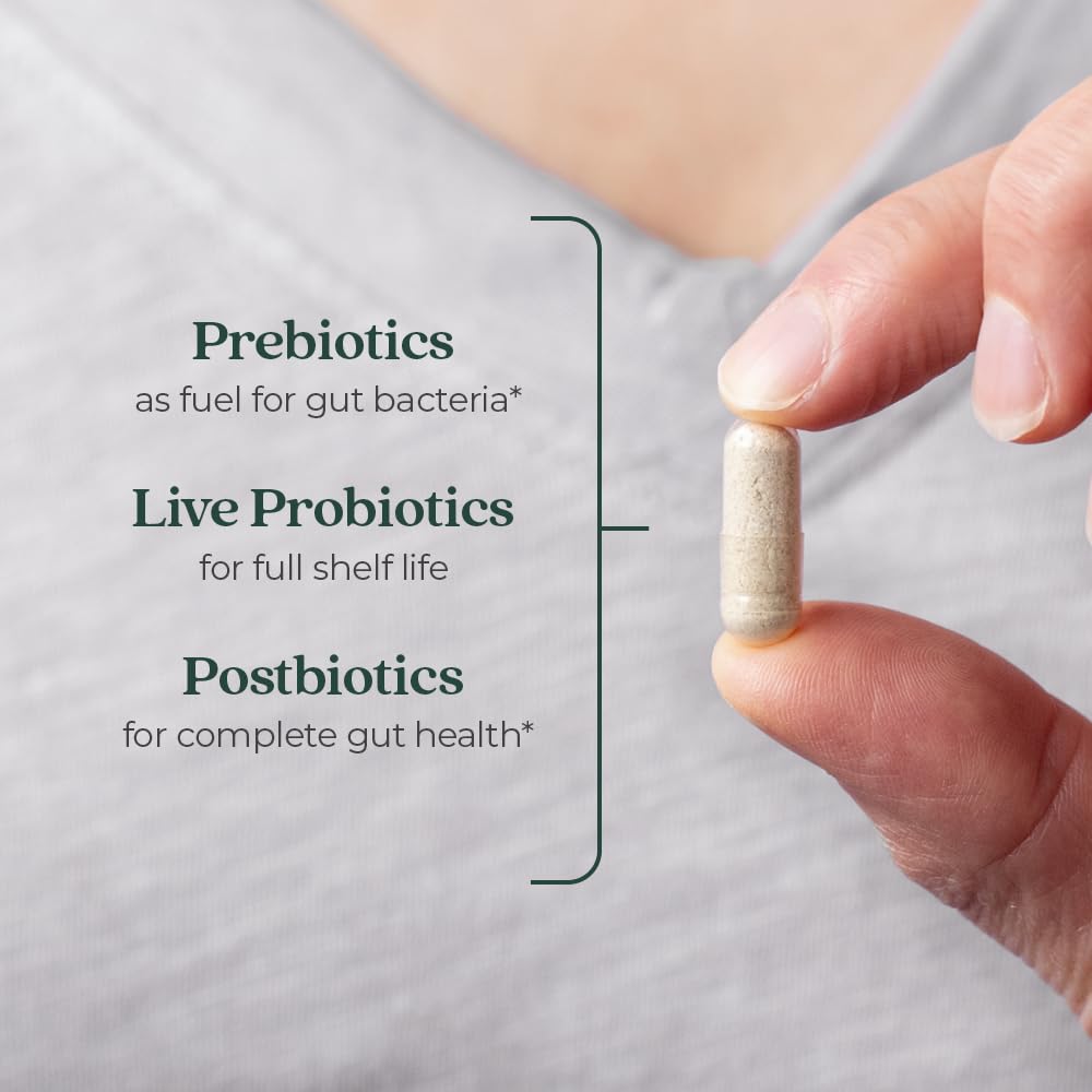 New Chapter Probiotic All-Flora - 60 ct (2 Month Supply) for Advanced Digestion & Complete Gut Health with Prebiotics + Postbiotics, Clinically Studied Strains, 100% Vegan, Non-GMO, Shelf Stable