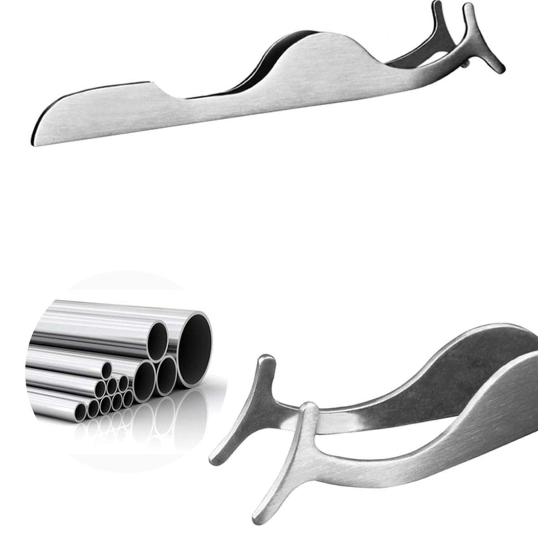 Tinksky Professional False Eyelashes Extension Applicator Remover Clip Tweezers Nipper (Silver)