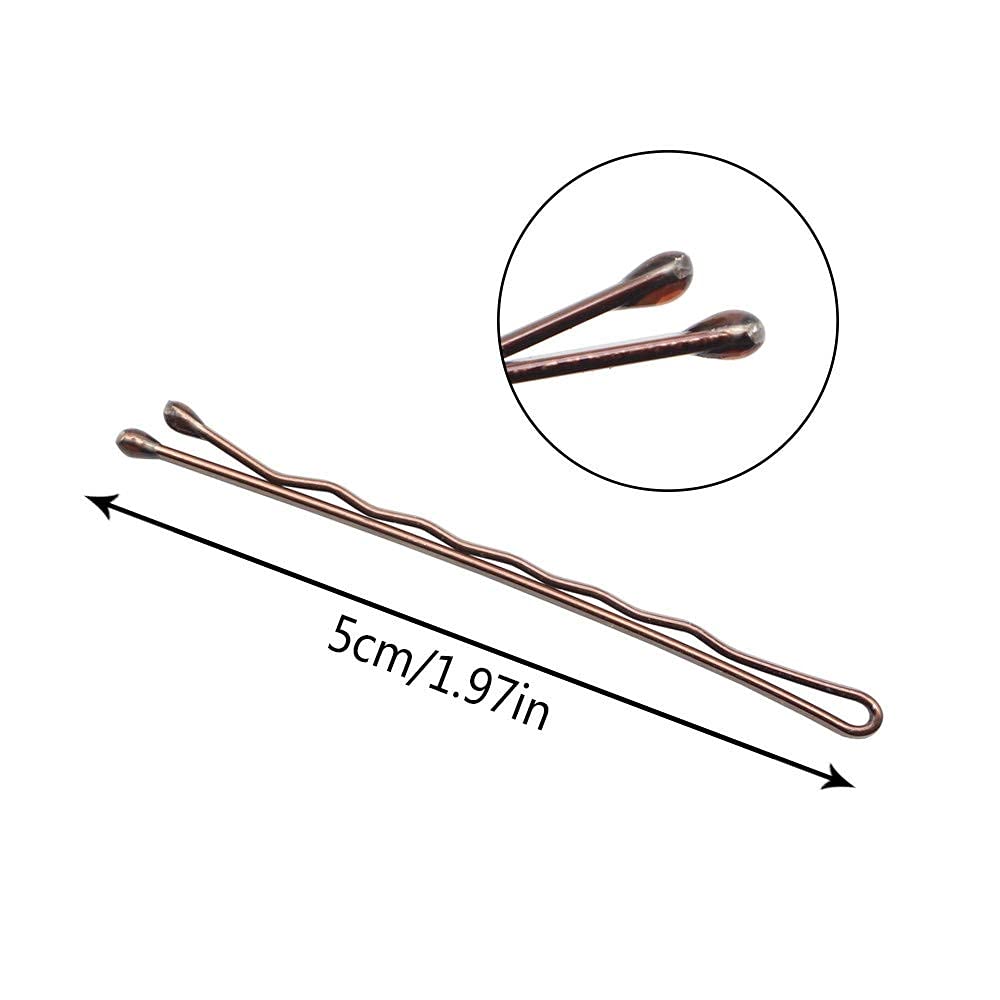 Dofash Dofash 260pcs 5CM/2in Bobby pins bulk strong hair clips for Hair Salon (Brown)