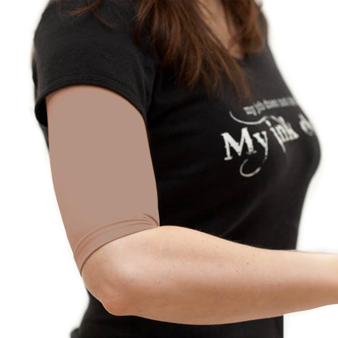 Tatjacket Tattoo Cover Up Concealer Sleeve, Upper Arm or Calf coverage, UPF 50 Protection, Slip Free, for Men & Women (Unisex), 2 Pack MEDIUM, BROWN