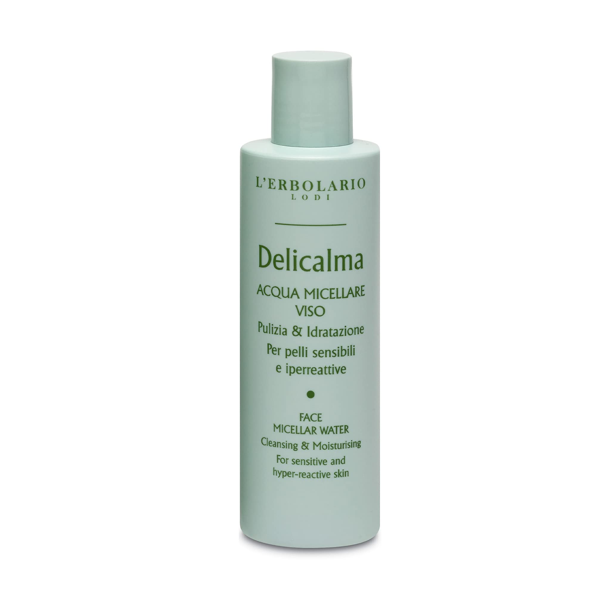L'Erbolario Delicalma Face Micellar Water - Removes Traces Of Impurities And Make-Up - Moisturizes Sensitive Skin And Soothes Irritation - With Protective And Softening Properties - 6.7 Oz Cleanser