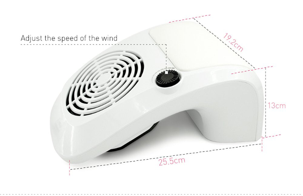 KADS Adjustable Nail Dust Collector Suction Fan with 2 Dust Collecting Bags, Powerful Nail Vacuum Cleaner Machine Manicure Tools, Practical Nail Art Salon Cleaning Equipment (110V)