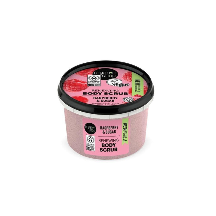Organic Shop Body Scrub Natural Raspberry Cream and Sugar 250ml by Organic Shop