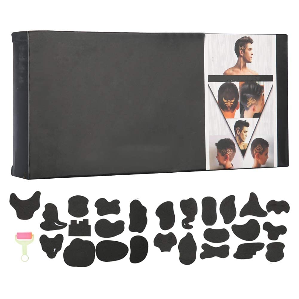 Tattoo Patterns Salon Barber Tools,Hair Tattoo Template Hair Carved 25 Pcs/Set Hair Trimmer Carved Tattoos Patterns Stencil DIY Salon Barber Tools for Men or Women