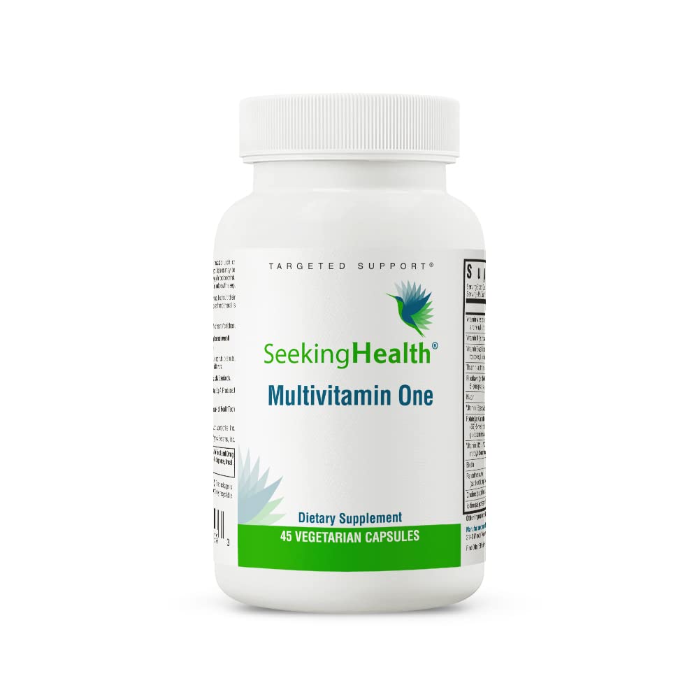 Seeking Health Multivitamin One, 1 a Day Multivitamin Supplement for Adults, Methyl B12 and Methylfolate, Vitamin A, Bioavailable Nutrients for Men and Women, Vegetarian (45 Capsules)