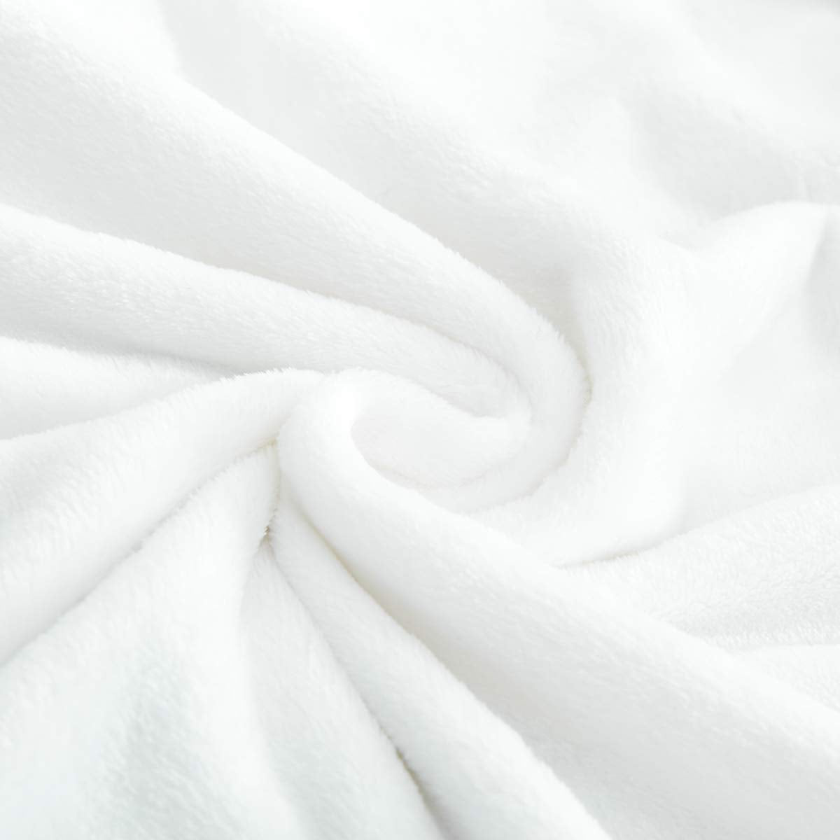 UOZZI BEDDING All-Season Ivory White Flannel Fleece Baby Blanket for Girls & Boys - Ultra Soft Plush Thin Kids Toddler Blanket for Crib, Pram Strollers, Sofa, 100% Microfiber Polyester 27x39