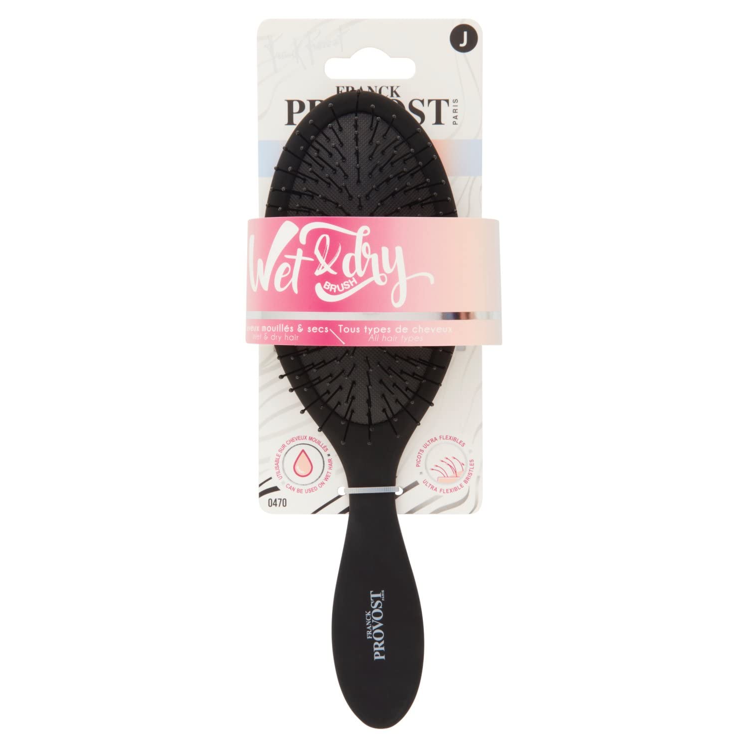 Franck Provost Wet & Dry Detangling Brush for Wet/Dry Hair (Random Color)