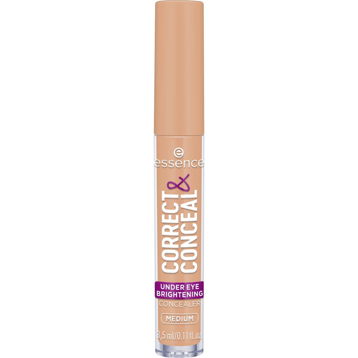 essence | Correct & Conceal Under Eye Brightening Concealer | Easy Application, Lightweight, Buildable, Infused with Aloe Vera | Vegan & Cruelty Free (20 | Medium)
