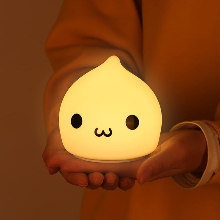 ZKLiLi Night Light for Kids, Cute Lamp Dumpling Light Birthday Gifts for Girls Boys, Kawaii Nightlight Silicone Portable Nursery Battery Powered Animal Night Lights for Baby Toddler Teen Bedrooms